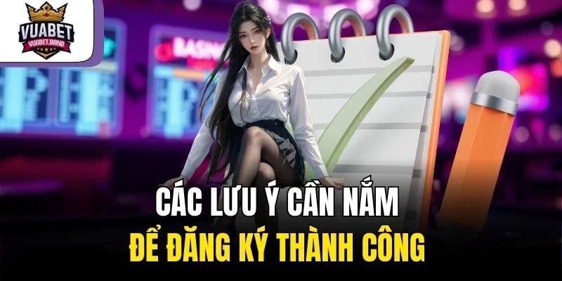 Các lưu ý cần nắm để đăng ký thành công